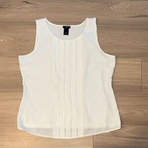 Ann Taylor White Sleeveless Top
